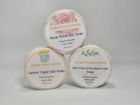 image of combo package/Aloe vera & Eucalyptus, Rose Petals, Lemon Yogurt Bar Soaps