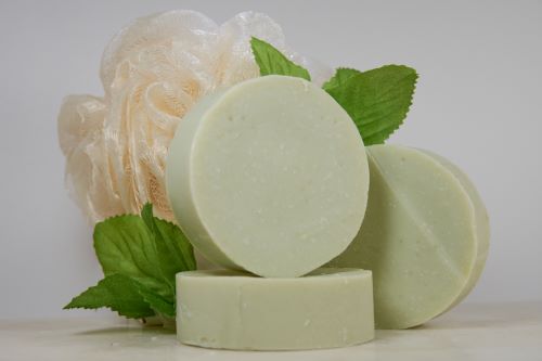 photo of fresh mint bar soap,all natural
